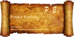 Paska Evelin névjegykártya